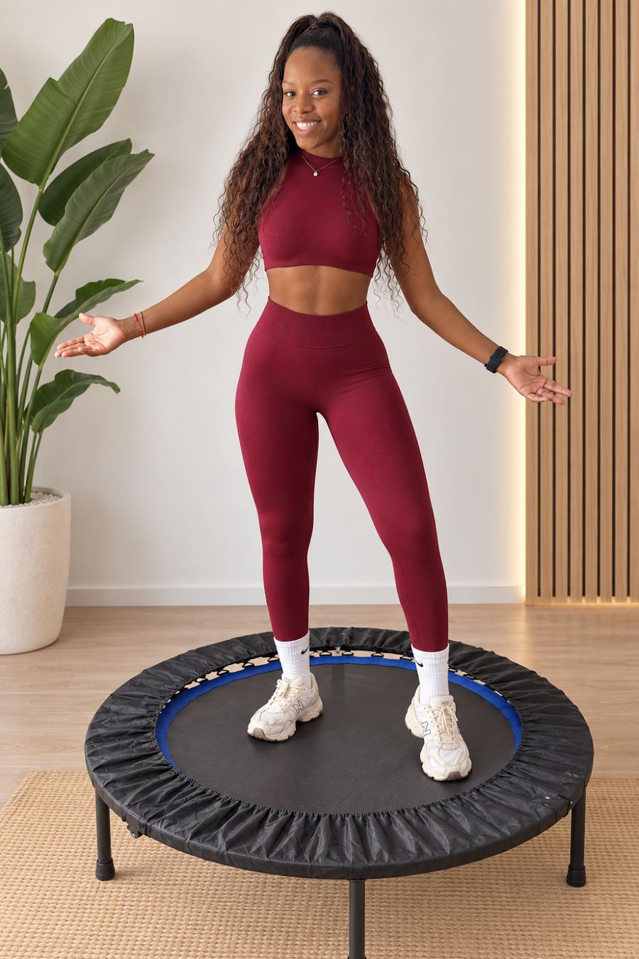 Kata sobre su mini trampolín